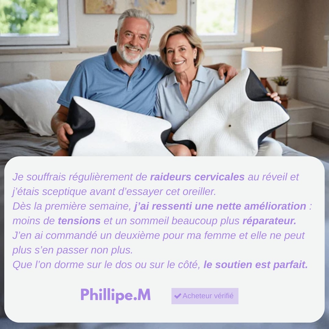Retrouvez des nuits sans douleur avec l’Oreiller Orthopédique Soxelle™