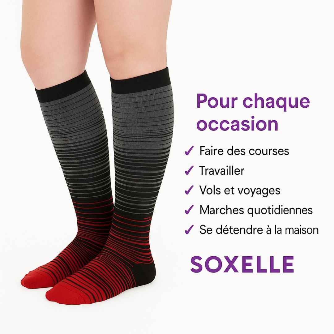 Chaussettes de Compression Soxelle pour une Meilleure Circulation (Multicouleur) - Soxelle