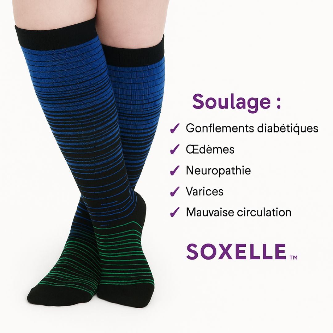 Chaussettes de Compression Soxelle pour une Meilleure Circulation (Multicouleur) - Soxelle