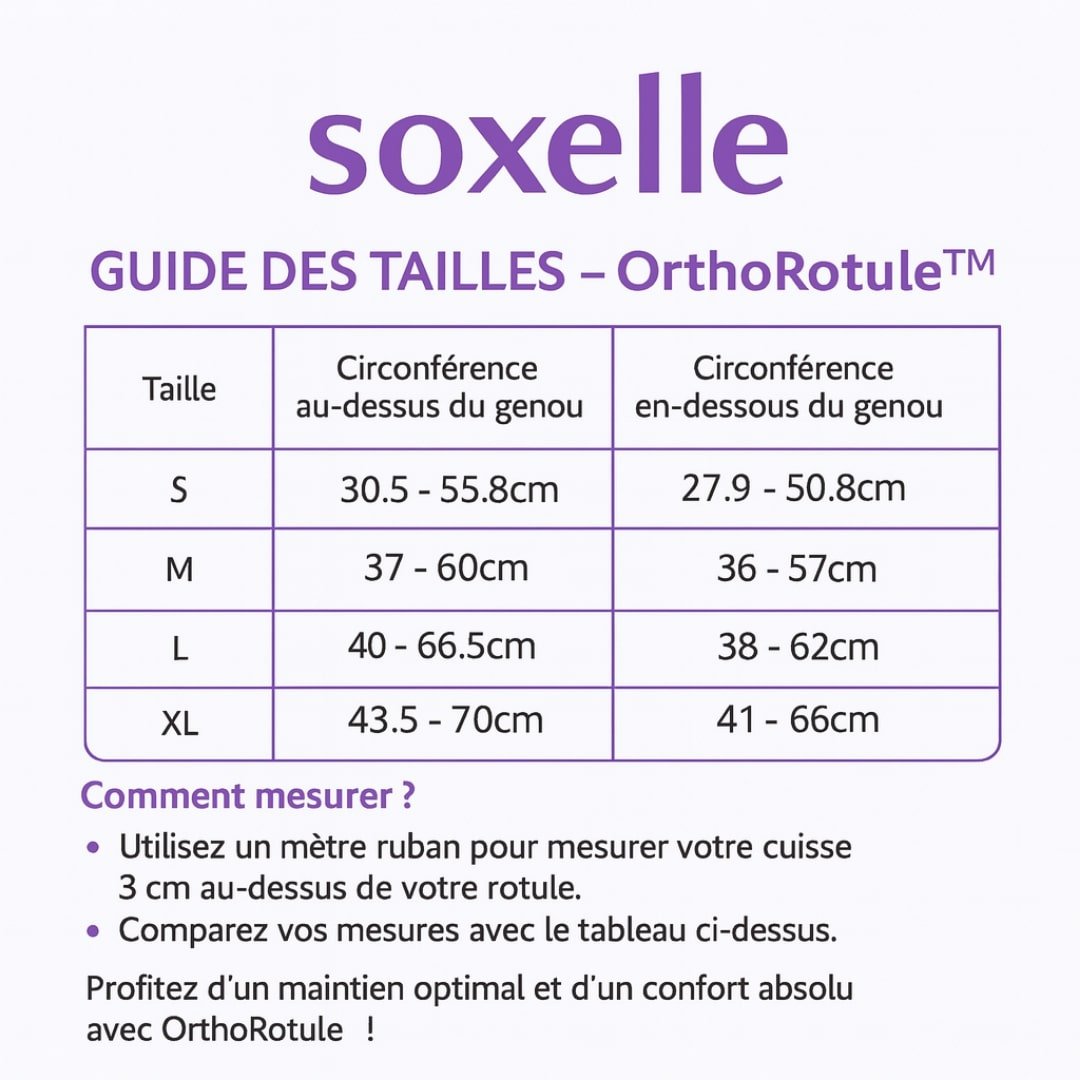 Genouillère Rotulienne - Soutenez et Stabilisez vos genoux - Soxelle