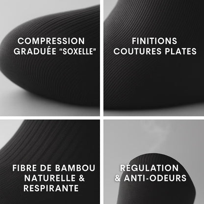 Chaussettes de Compression Soxellle En Fibre De Bambou - Jambes Légères et Confort Révolutionné - Soxelle